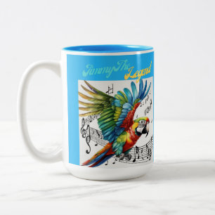 Tasse 2 Couleurs Jimmy The Legend Coffee Mug, Parrot Cup, Musique