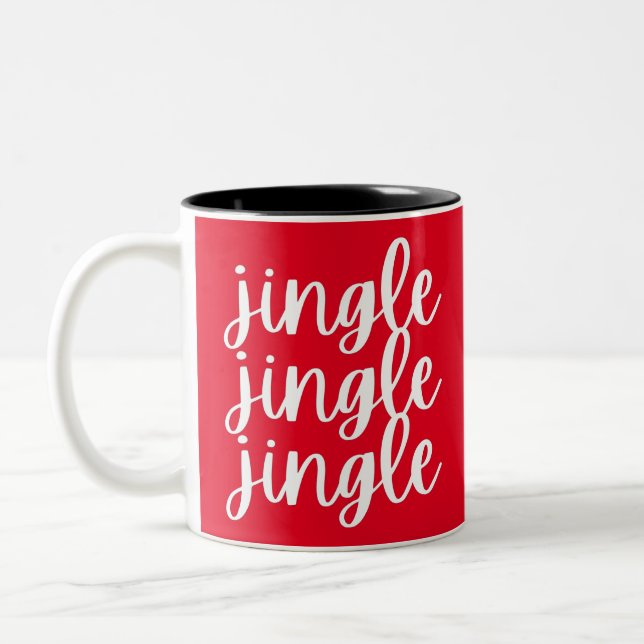 Tasse 2 Couleurs jingle jingle jingle Noël (Gauche)