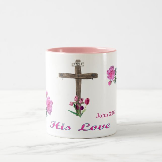 Tasse 2 Couleurs john 3:16 (Centre)