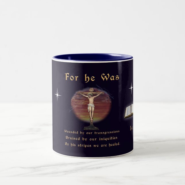 Tasse 2 Couleurs John 3:16 (Centre)