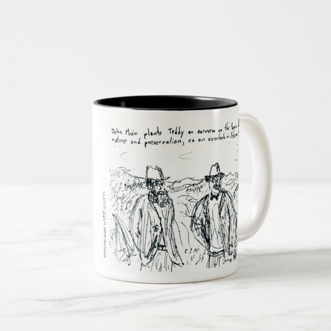 Tasse 2 Couleurs John Muir et Teddy Roosevelt (Devant droit)