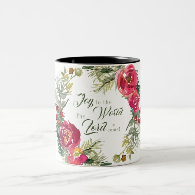 Tasse 2 Couleurs Joie au monde Le Seigneur est venu, Noël (Centre)