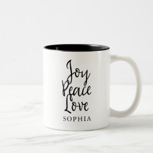 Tasse 2 Couleurs Joie Paix Amour Inspirant