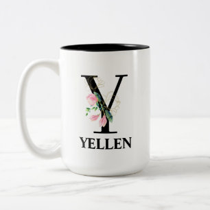 Tasse 2 Couleurs Joli alphabet Y floral
