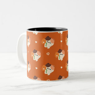Tasse 2 Couleurs Joli chat tortie romantique