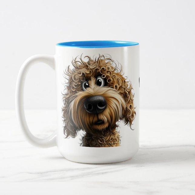 Tasse 2 Couleurs Joli chien fantaisiste (Gauche)