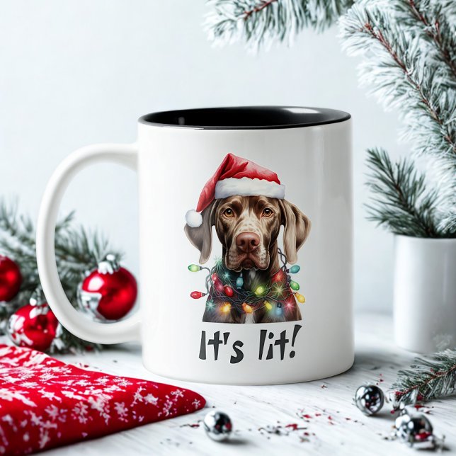 Tasse 2 Couleurs Joli chien Script moderne Aquarelle Fantastique No (Créateur téléchargé)