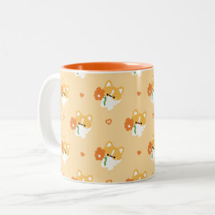 Tasse 2 Couleurs Joli corgi romantique chiot