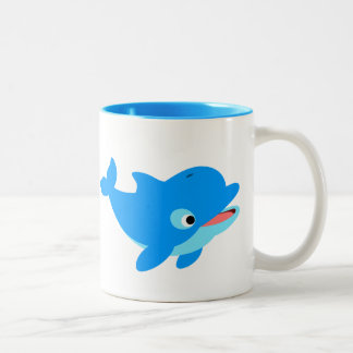 Tasse 2 Couleurs Joli Dauphin de dessin