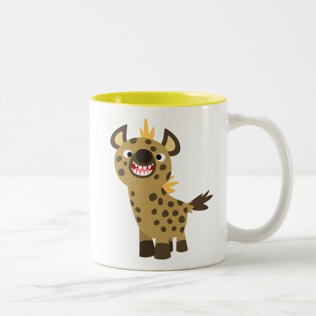 Tasse 2 Couleurs Joli dessin souriant Hyena Magnet (Droit)