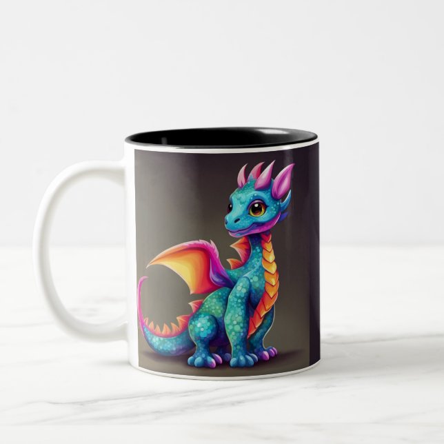 Tasse 2 Couleurs Joli dragon bébé (Gauche)