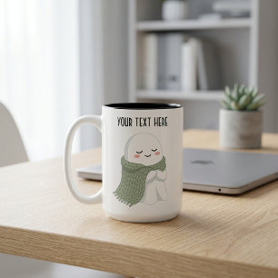 Tasse 2 Couleurs Joli Fantôme Cozy Nom Personnalisé 