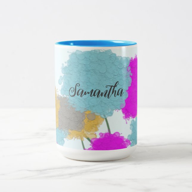 Tasse 2 Couleurs Joli Fleur sauvage (Centre)