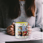Tasse 2 Couleurs Joli Fleur sauvage 4 Photo personnalisée Mère s Da<br><div class="desc">Célébrez le lien spécial entre la mère et l'enfant avec notre Mug Photo Fête des Mères Fleur sauvage. Cette chope enchanteresse présente une belle conception inspirée des teintes vibrantes et des formes délicates des fleurs sauvages. Il comporte une photo personnalisée qui fait de chaque tasse un souvenir unique. Ce don...</div>