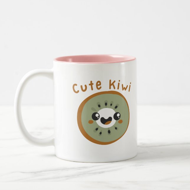 Tasse 2 Couleurs Joli kiwi (Gauche)
