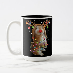 Tasse 2 Couleurs Joli lapin Lapin Drôle Cadeaux de Noël