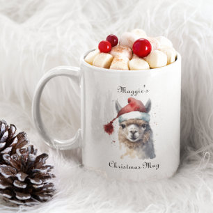 Tasse 2 Couleurs Joli Noël Alpaca, coutume