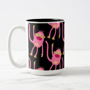 Tasse 2 Couleurs Joli petit singe 