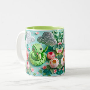 Tasse 2 Couleurs Joli serpent du Nouvel An chinois 2025 2TM2