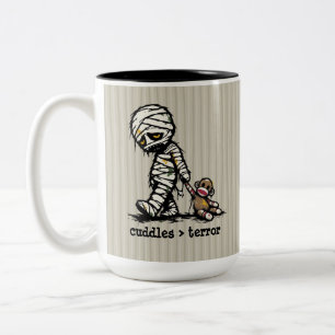 Tasse 2 Couleurs Joli singe chaussette momie monstre jouet phrase d