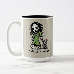 Tasse 2 Couleurs Joli singe en chaussette jouet fantôme Banshee Phr
