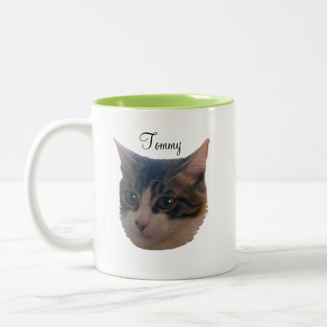 Tasse 2 Couleurs Joli tabby kitty cat (Gauche)