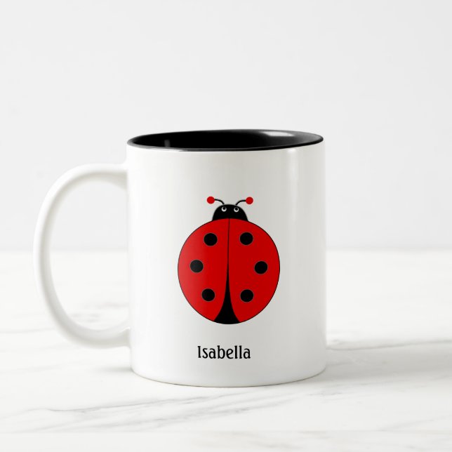 Tasse 2 Couleurs Jolie coccinelle (Gauche)