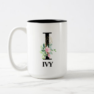 Tasse 2 Couleurs Jolie initiale I monogrammée