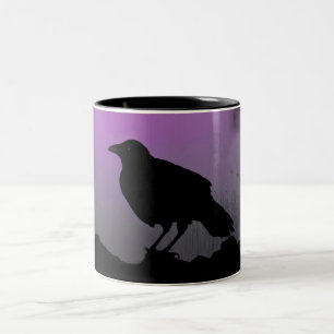 Tasse 2 Couleurs Jolie silhouette de Corbeau