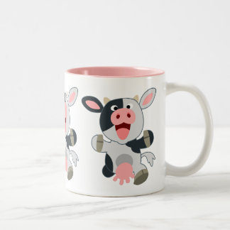 Tasse 2 Couleurs Jolie vache caricaturale gaie