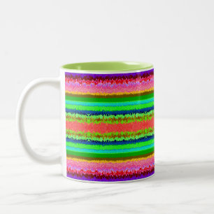 Tasse 2 Couleurs Jolies lignes abstraites colorées