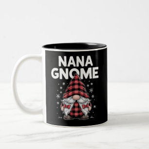 Tasse 2 Couleurs Jolis nains Gnomes Carreaux Rouges Gnome de Noël 