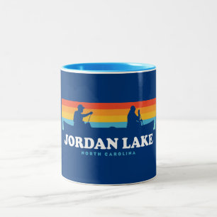 Tasse 2 Couleurs Jordan Lake North Carolina Canoë