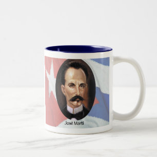 Tasse 2 Couleurs Jose Marti sur le drapeau cubain