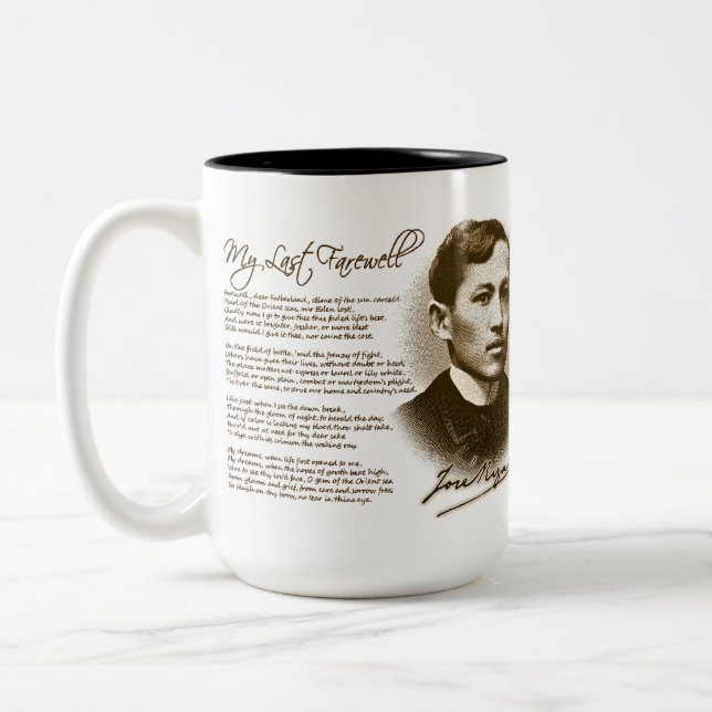 Tasse 2 Couleurs Jose Rizal mon dernier adieu (Gauche)