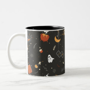 Tasse 2 Couleurs Jote Éffrayant Whimsical Halloween Motif Arrière -