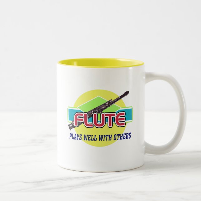 Tasse 2 Couleurs Joue bien à la flute (Droit)