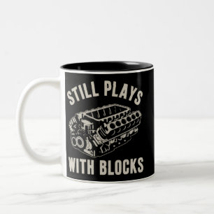 Tasse 2 Couleurs Joue encore avec des Blocs Drôle de Mécanicien de 
