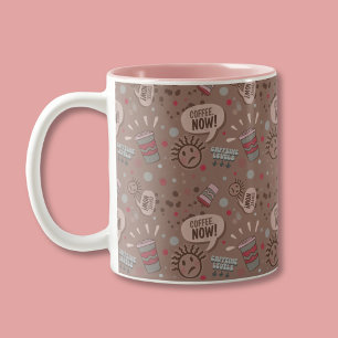 Tasse 2 Couleurs Jouer café maintenant Mocha Motif