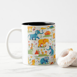 Tasse 2 Couleurs 🦁 🐘 Jouer Enfants Animal Cup Designs 🐵 🐻