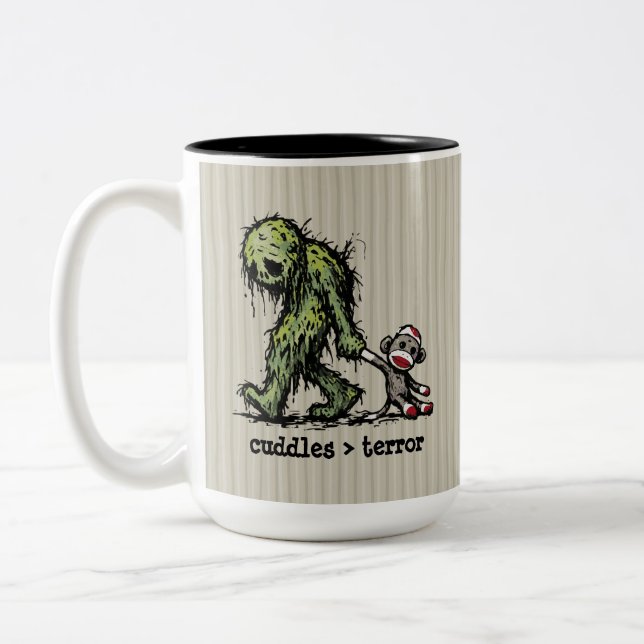 Tasse 2 Couleurs Jouet Singe Chaussette Créature des Marais Mignonn (Gauche)