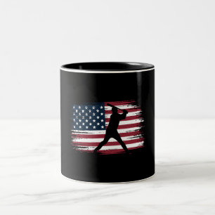 Tasse 2 Couleurs Joueur de baseball Drapeau américain USA Camo Patr