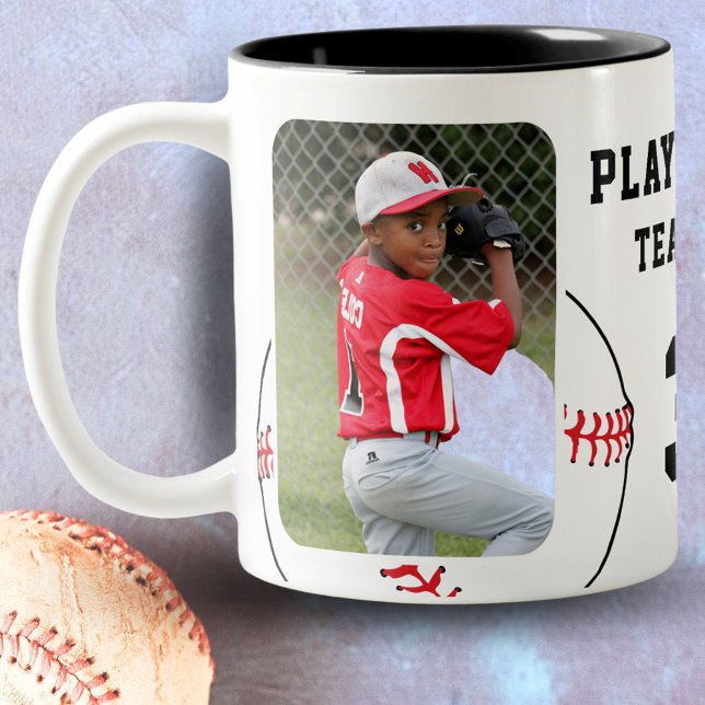 Tasse 2 Couleurs Joueur de baseball Nom Équipe 2 Photos (Créateur téléchargé)