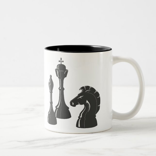 Tasse 2 Couleurs Joueur de fan d'échecs (Droit)