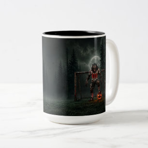 Tasse 2 Couleurs Joueur de football Loup-Garou Art Horreur Hallowee