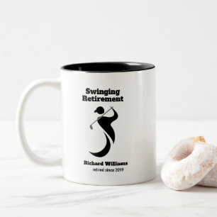 Tasse 2 Couleurs Joueur de golf de la partie de retraite swing styl