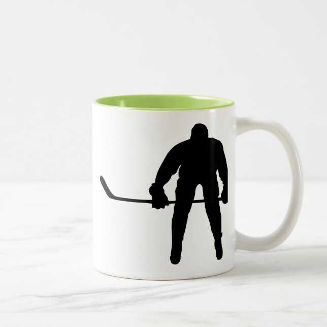 Tasse 2 Couleurs Joueur de hockey frais (Droit)