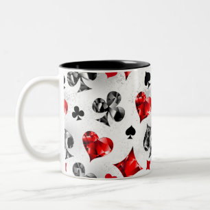 Tasse 2 Couleurs Joueur de poker Joueur de cartes de jouer costumes
