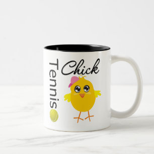 Tasse 2 Couleurs Joueur de poussin de tennis