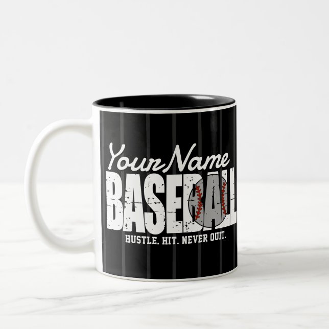 Tasse 2 Couleurs Joueur d'équipe de baseball rétro AJOUTER NOM Pins (Gauche)